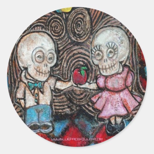 Lover Apfel Runder Aufkleber (Vorderseite)