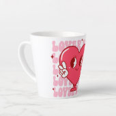 Lover Babe | Niedliches Lächeln des Herzens und Wi Milchtasse (Linke Ecke)