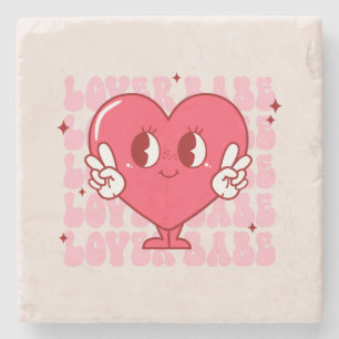 Lover Babe   Niedliches Lächeln des Herzens und Wi Steinuntersetzer