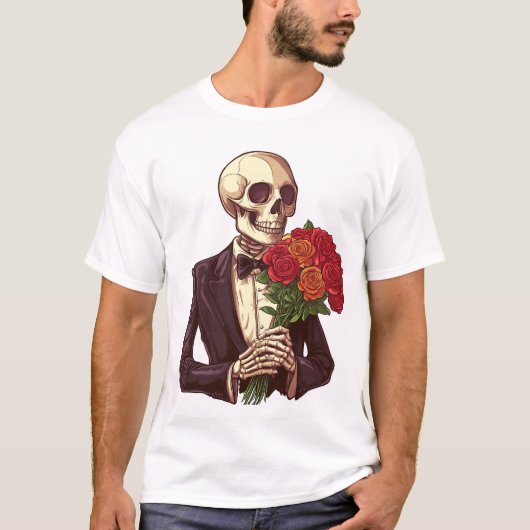 Lover Bones � Funny Romantic Skeleton T-Shirt (Vorderseite)