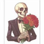 Lover Bones - Funny Romantic Skeletts Aufkleber (Vorderseite)
