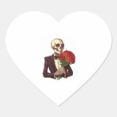 Lover Bones � Funny Romantic Skeletts Herz-Aufkleber (Vorderseite)
