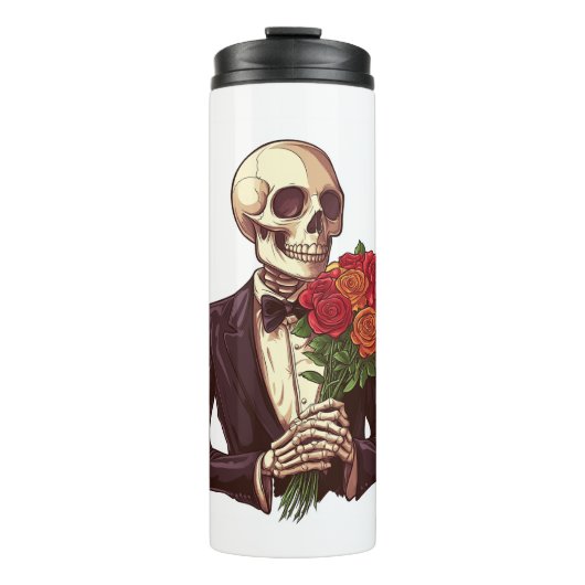 Lover Bones - Funny Romantic Skeletts Thermosbecher (Vorderseite)