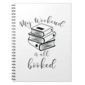 Lover Book Nerd Reader Weekend Alle gebucht Notizblock (Vorderseite)