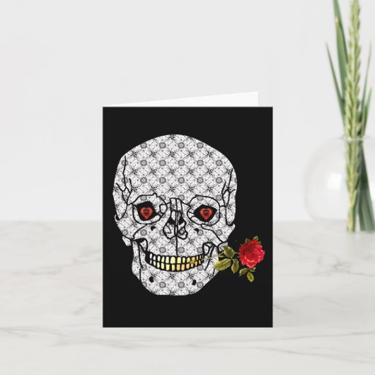 Lover Boy Skull Feiertagskarte (Vorderseite)