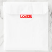 Lover Briefmarke Runder Aufkleber (Tasche)