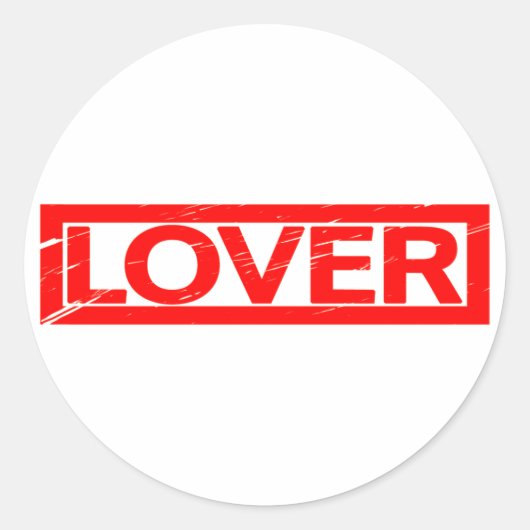 Lover Briefmarke Runder Aufkleber (Vorderseite)
