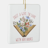 Lover Buch mit Blume buchen Keramikornament (Rechts)