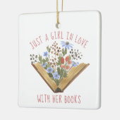 Lover Buch mit Blume buchen Keramikornament (Links)