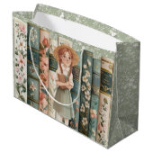 Lover buchen | Anne von Green Gables | Blumenbüche Große Geschenktüte (Rückseite Schrägansicht)