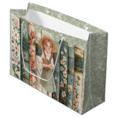 Lover buchen | Anne von Green Gables | Blumenbüche Große Geschenktüte (Vorderseite Schrägansicht)