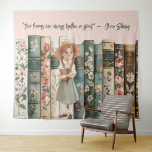 Lover buchen   Anne von Green Gables   Blumenbüche Wandteppich