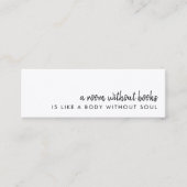 Lover buchen | Moderne Minimalistische Mini-Leseze Mini Visitenkarte (Vorderseite)