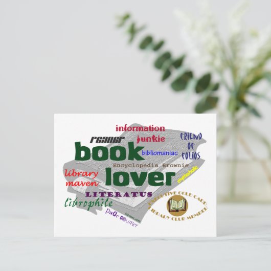 Lover buchen postkarte (Stehend Vorderseite)