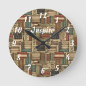 Lover buchen runde wanduhr (Vorderseite)