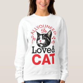 Lover & Cat Women's Sweatshirt - Cosy, stylish,