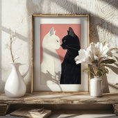 Lover Cats Valentine Felines Pasta Kunst, Dichtung Poster