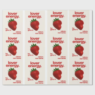 Lover Energy Geschenkpapier Erdbeer Geschenkverp