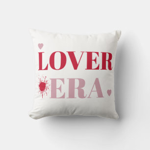 Lover Era Valentinstag   Rosa & Rote Herzen Kissen