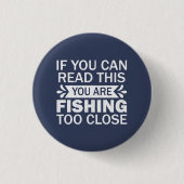 Lover Fisherman Sarcastic Cool Vathage Day Button (Vorderseite)