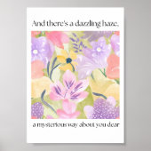 Lover Floral Texte Poster (Vorne)