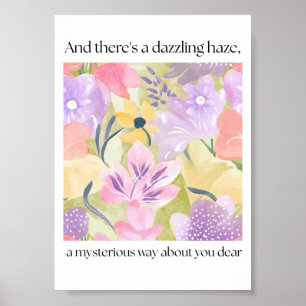 Lover Floral Texte Poster