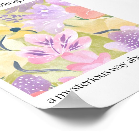 Lover Floral Texte Poster (Ecke)