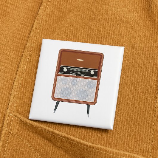 Lover für Vintage Radio Retro Music aus dem Mittel Button