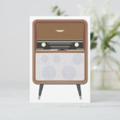 Lover für Vintage Radio Retro Music aus dem Mittel Einladung (Stehend Vorderseite)