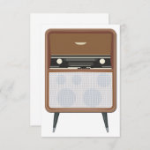 Lover für Vintage Radio Retro Music aus dem Mittel Einladung (Vorne/Hinten)