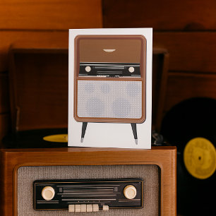 Lover für Vintage Radio Retro Music aus dem Mittel Karte