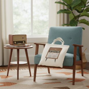 Lover für Vintage Radio Retro Music aus dem Mittel Tragetasche