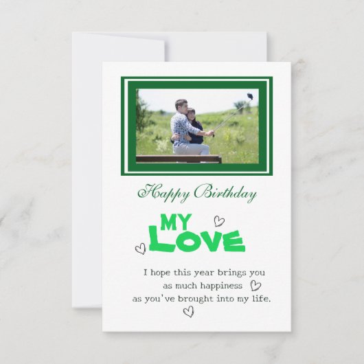 Lover Geburtstag Karte (Vorderseite)