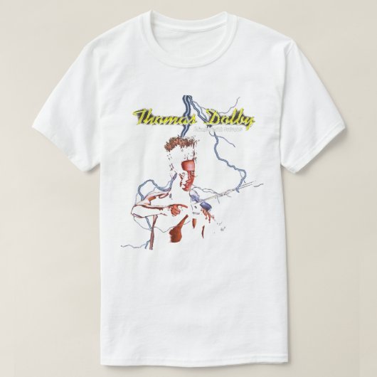 Lover gibt Thomas Dolby ein Geschenk für Filmfans T-Shirt (Design vorne)