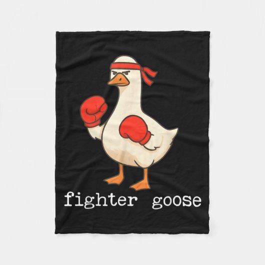 Lover Goose And Fighter Goose, Funny Couple Goose Fleecedecke (Vorderseite)