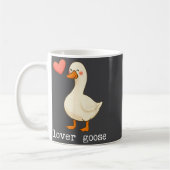 Lover Goose And Fighter Goose, Funny Couple Goose Kaffeetasse (Links)
