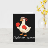Lover Goose And Fighter Goose, Funny Couple Goose Karte (Gelbe Blume)