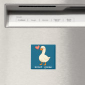 Lover Goose And Fighter Goose, Funny Couple Goose Magnet (In Situ (Geschirrspüler))