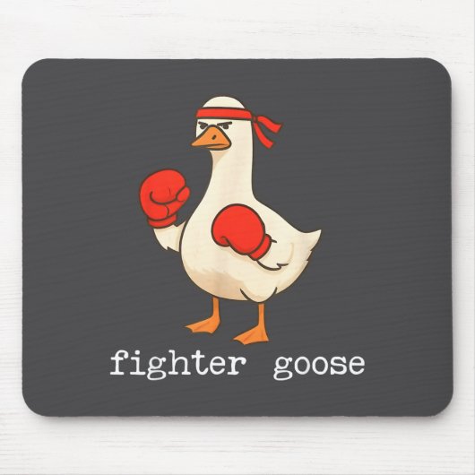 Lover Goose And Fighter Goose, Funny Couple Goose  Mousepad (Vorne)