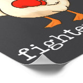 Lover Goose And Fighter Goose, Funny Couple Goose  Poster (Ecke)