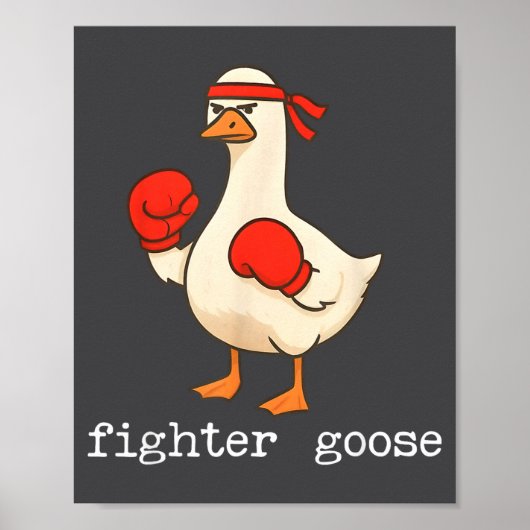 Lover Goose And Fighter Goose, Funny Couple Goose  Poster (Vorne)