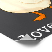 Lover Goose And Fighter Goose, Funny Couple Goose Poster (Ecke)