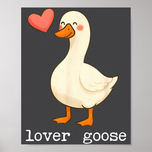 Lover Goose And Fighter Goose, Funny Couple Goose Poster (Vorne)