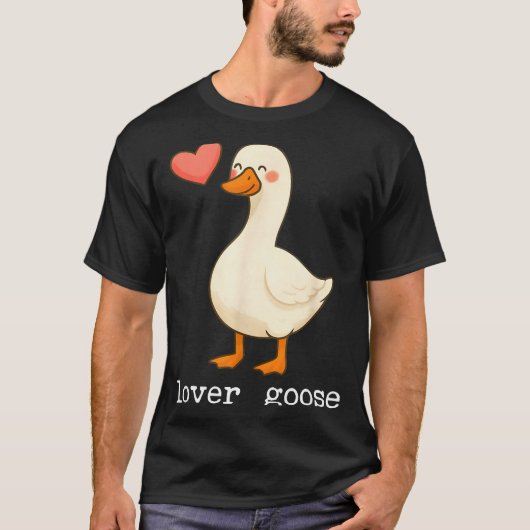 Lover Goose And Fighter Goose, Funny Couple Goose T-Shirt (Vorderseite)