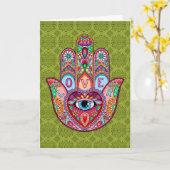 Lover Hamsa Greeting Card Karte (Gelbe Blume)