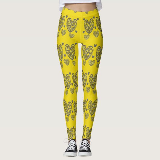 Lover Hearts /Kompression Fit Leggings (Vorderseite)