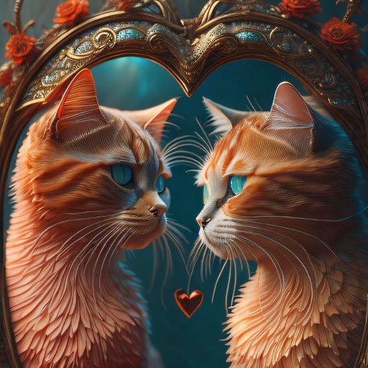 Lover Hund. Cats in-love-Schnitt Seidenpapier