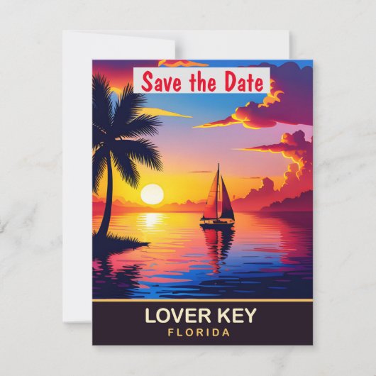 Lover Key, Florida Save The Date (Vorderseite)