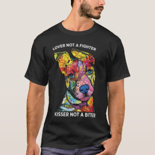 Lover Kisser kein bitterer Pitbulhund T-Shirt