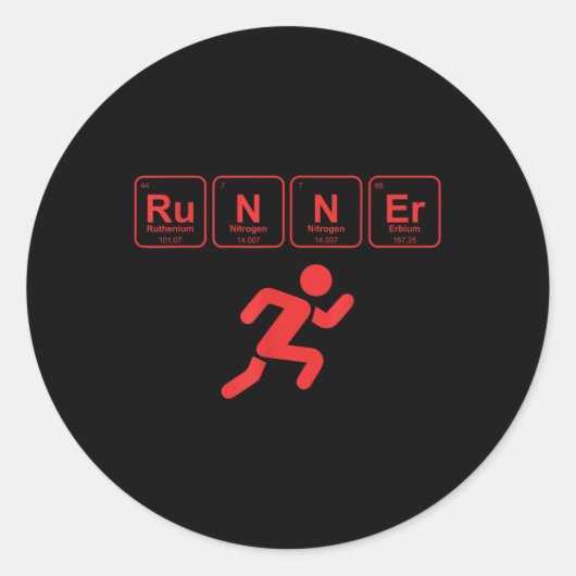 Lover-Marathon-Lover-Lauf Runder Aufkleber (Vorderseite)